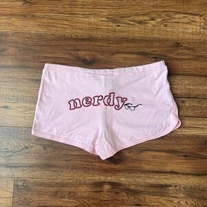 Pink Lounge Mini Low Rise Shorts Nerdy Women S Kidcore Y2K Bimbocore 2000s
